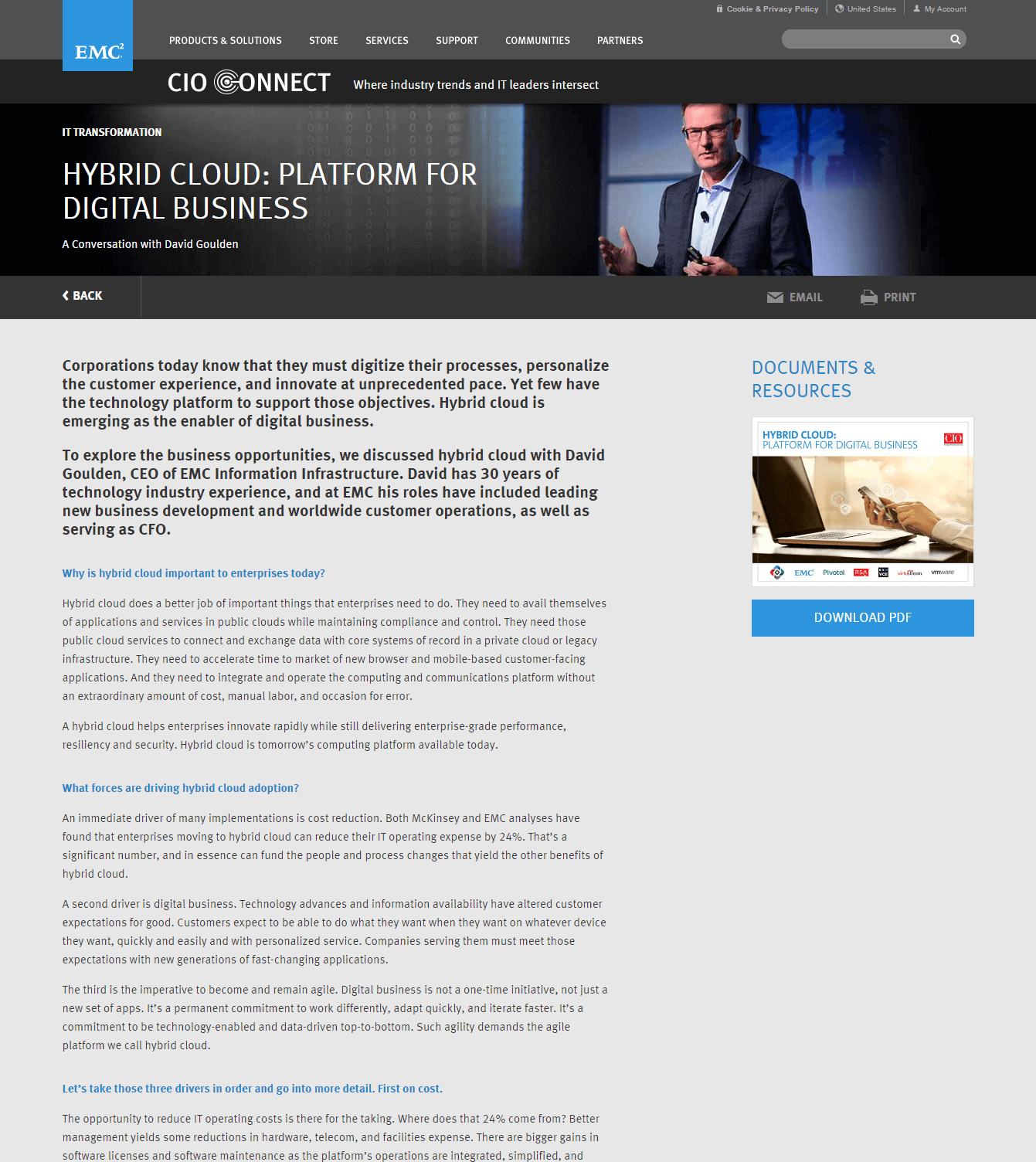 Project Image: CIO Site Article Page Screenshot