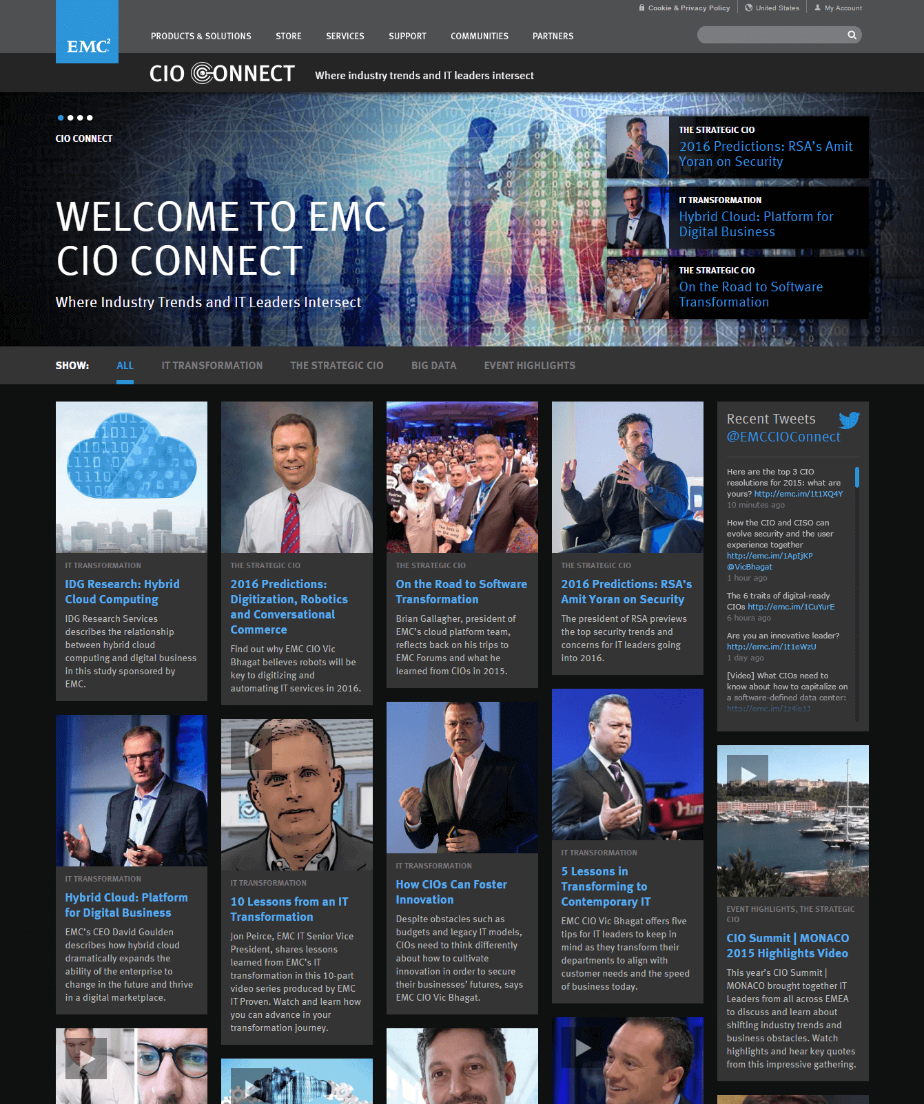 Project Image: CIO Site Landing Page Screenshot